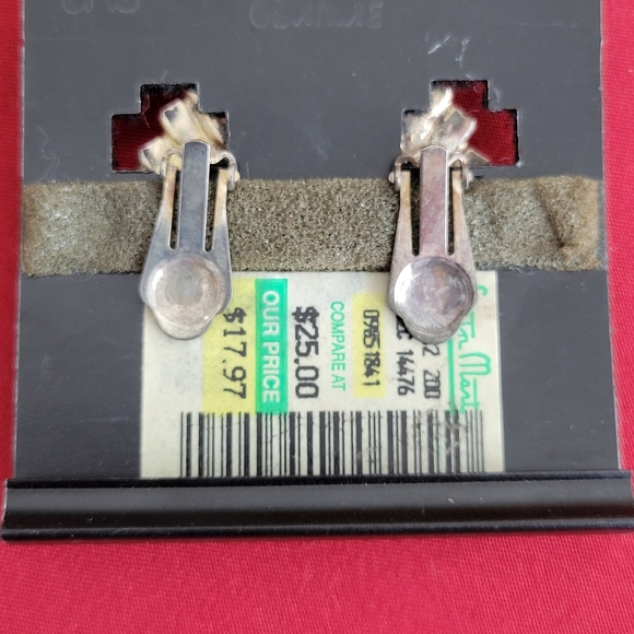 Genuine Austrian Crystal Clip On Earrings - Picture 2 of 2